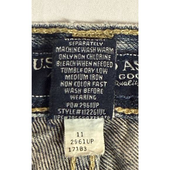 Vintage US Polo Assn Jeans Mens 34x34 Blue Carpenter Utility Workwear Y2K - Picture 6 of 16